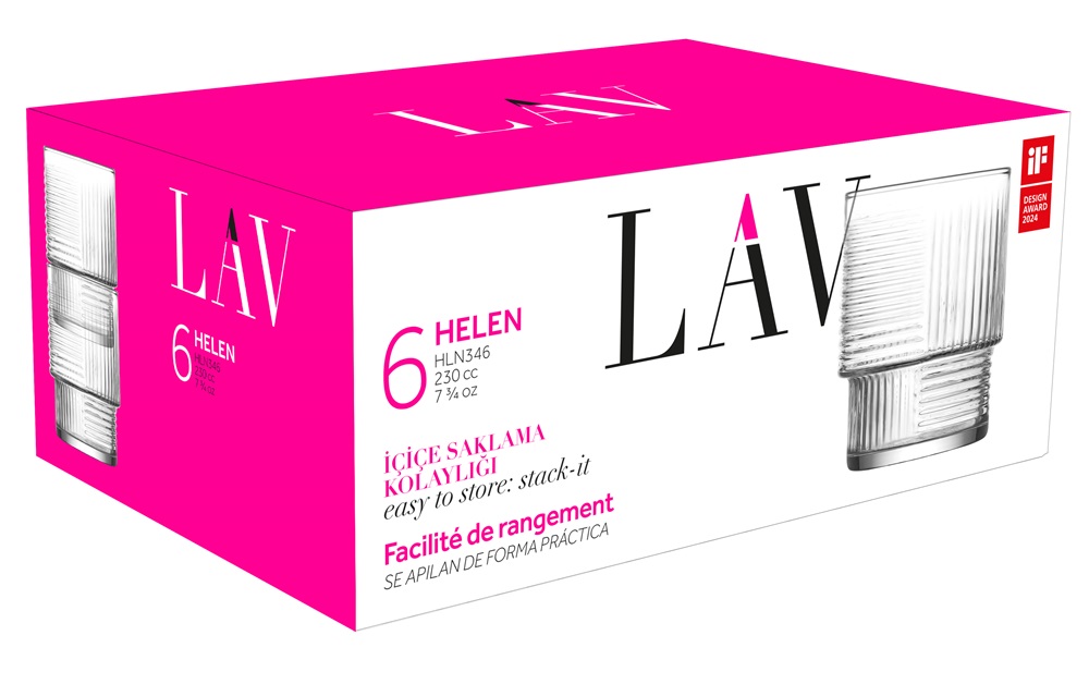 LAV Helen Soft Drink 230ml üdítős pohár szett 6 darabos LV-HLN346F