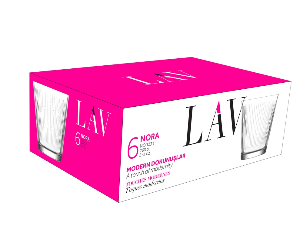 LAV Nora Whisky 255ml whiskys pohár szett 6 darabos LV-NOR231F