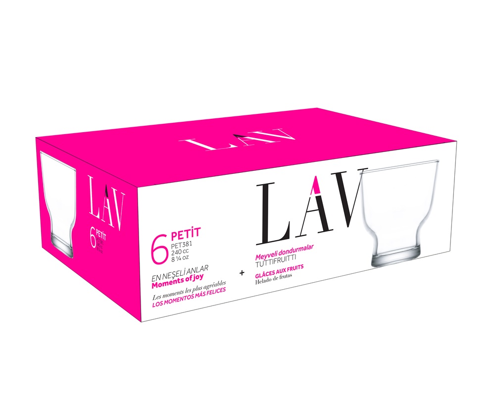 LAV Petit Ice Cream 240ml fagylaltos kehely szett 6 darabos LV-PET381F