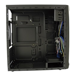LC-Power Számítógépház - 7035B (fekete, fekete belső, mATX/ATX, 1xUSB3.0, 2xUSB2.0)