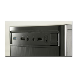 LC-Power Számítógépház - 7035B (fekete, fekete belső, mATX/ATX, 1xUSB3.0, 2xUSB2.0)