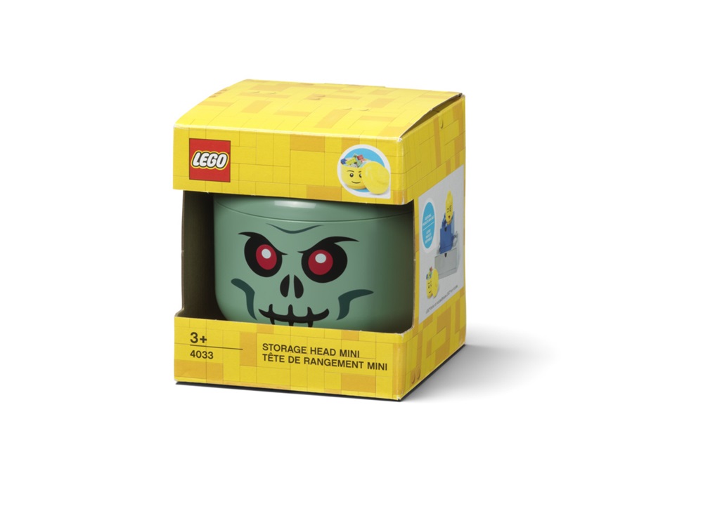 LEGO Csontváz tárolófej, mini, zöld (0,36 literes)