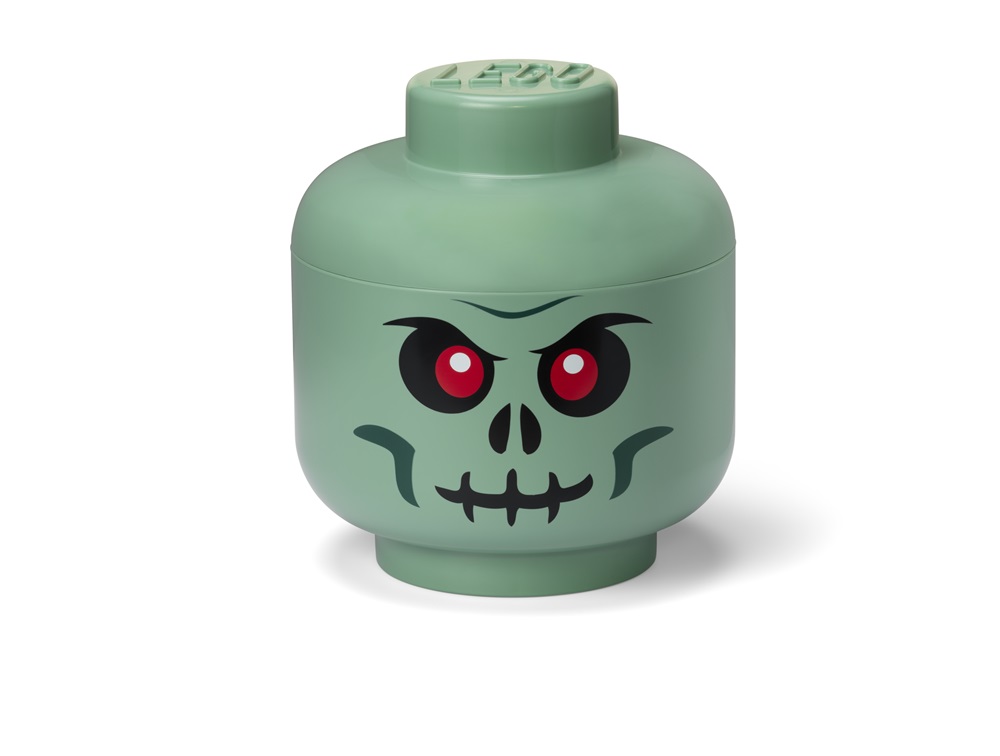 LEGO Csontváz tárolófej, nagy, zöld (8,5 literes)