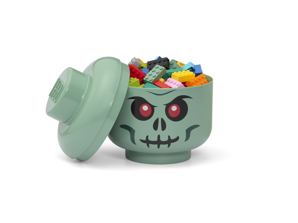 LEGO Csontváz tárolófej, zöld (2 literes)