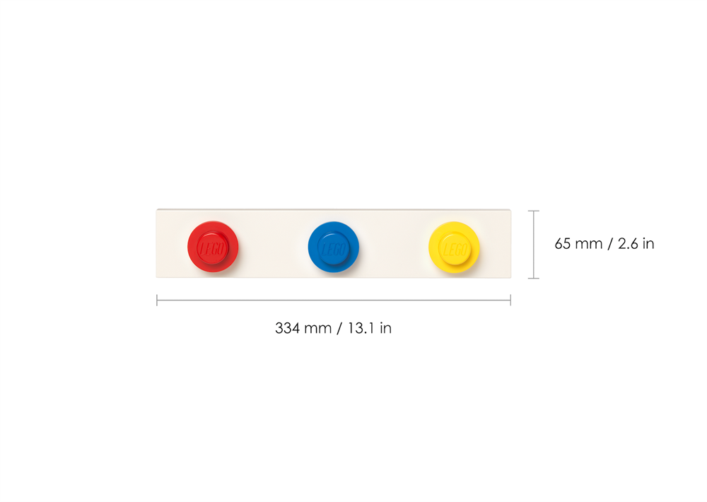 LEGO Fali akasztóállvány, piros, kék, sárga