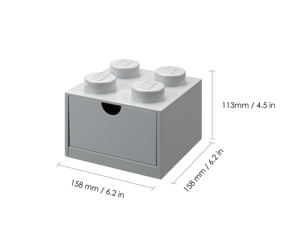 LEGO Fiókos tárolódoboz 2x2,kicsi,szürke