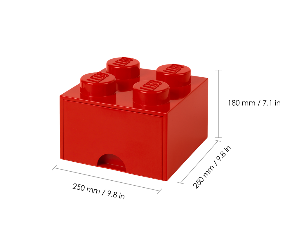 LEGO Fiókos tárolódoboz 2x2, piros