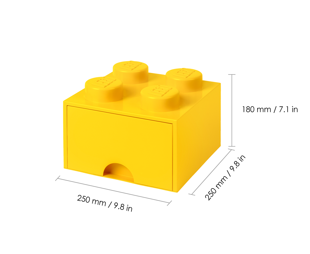 LEGO Fiókos tárolódoboz 2x2, sárga