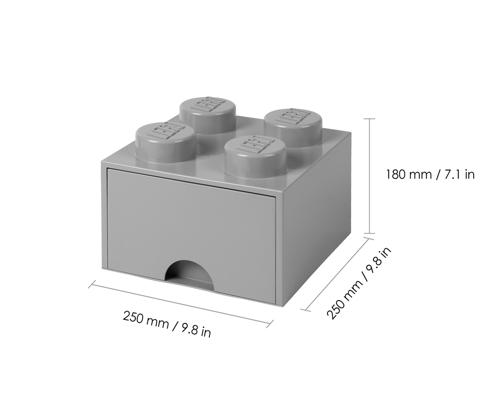 LEGO Fiókos tárolódoboz 2x2, szürke