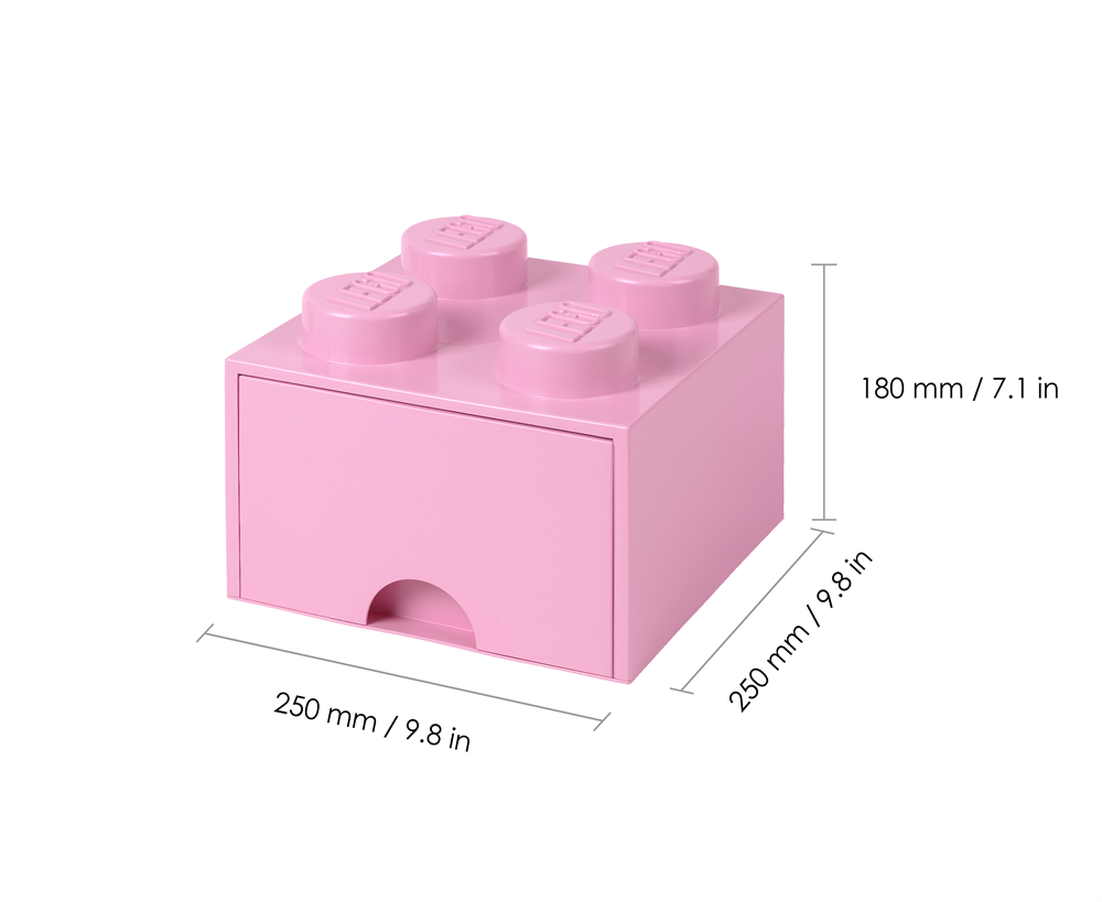 LEGO Fiókos tárolódoboz 2x2, világosrózsaszín