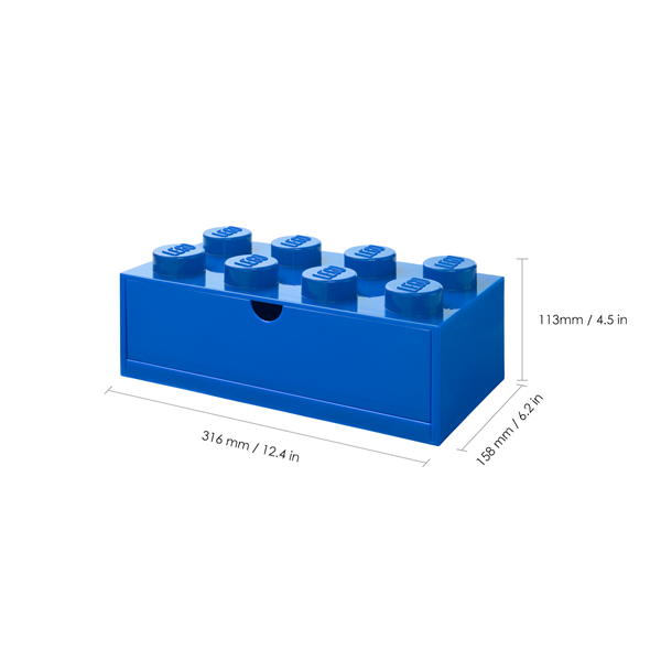 LEGO Fiókos tárolódoboz 2x4,kicsi, kék