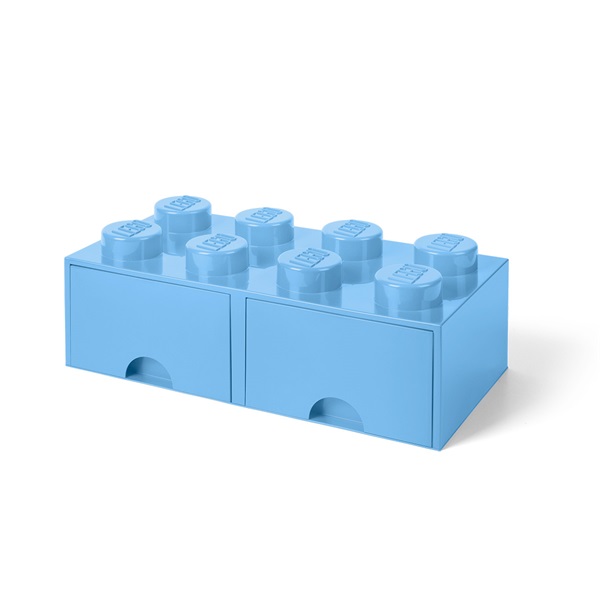 LEGO Fiókos tárolódoboz 2x4, világoskék