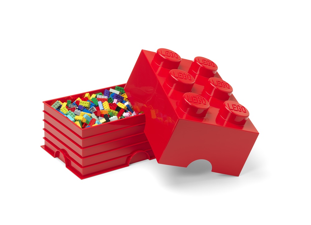 LEGO Tárolódoboz, piros (12,1 literes)