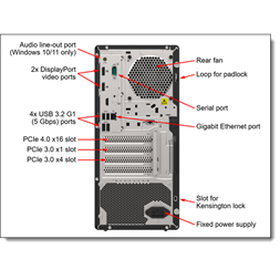 LENOVO torony szerver ThinkSystem ST50 V2 (2x3.5"), 4C E-2324G 3.1Ghz, 1x16GB, 2x 960GB, 5400 Pro RI SSD, Software RAID.