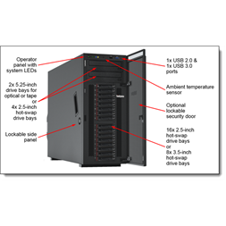 LENOVO torony szerver ThinkSystem ST550 (2.5"), 1x 10C S4210 2.2GHz, 1x32GB, NoHDD, 930-8i, XCC E, (1+1).
