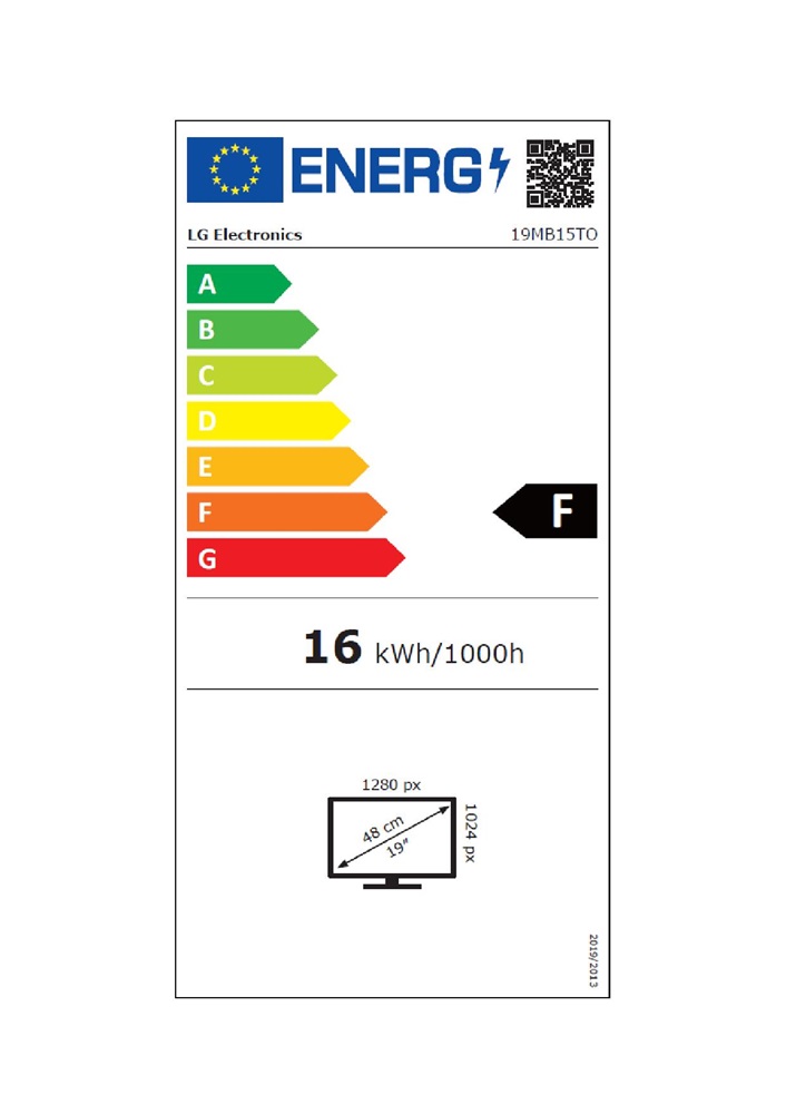 LG 19" 19MB15T SXGA IPS VGA fekete LCD érintőképernyős monitor