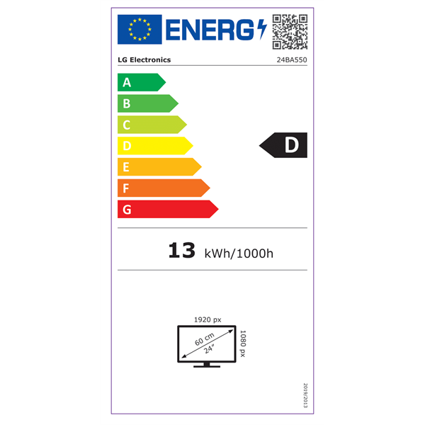 LG 24" 24BA550-B FHD IPS 100Hz DVI/HDMI/DP monitor