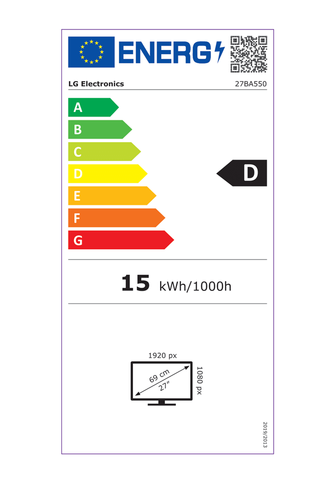 LG 27" 27BA550-B FHD IPS 100Hz USB/HDMI/VGA/DP fekete LED monitor