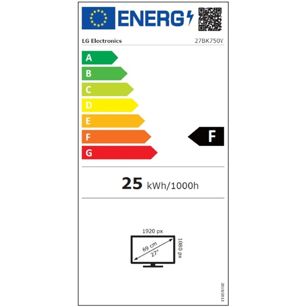 LG 27" 27BK750Y-B FHD IPS HDMI/DP/DVI docking monitor
