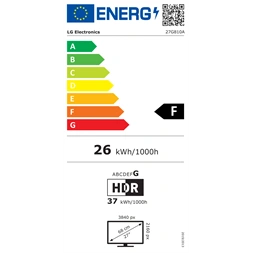LG 27" 27G810A-B.AEU 4K UHD IPS 180Hz HDMI/DP/USB gamer monitor