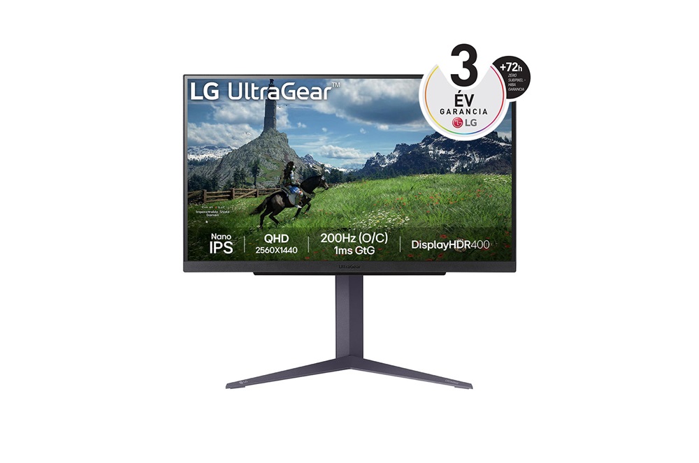 LG 27" 27GS85Q-B QHD LED IPS 180Hz LED gamer monitor