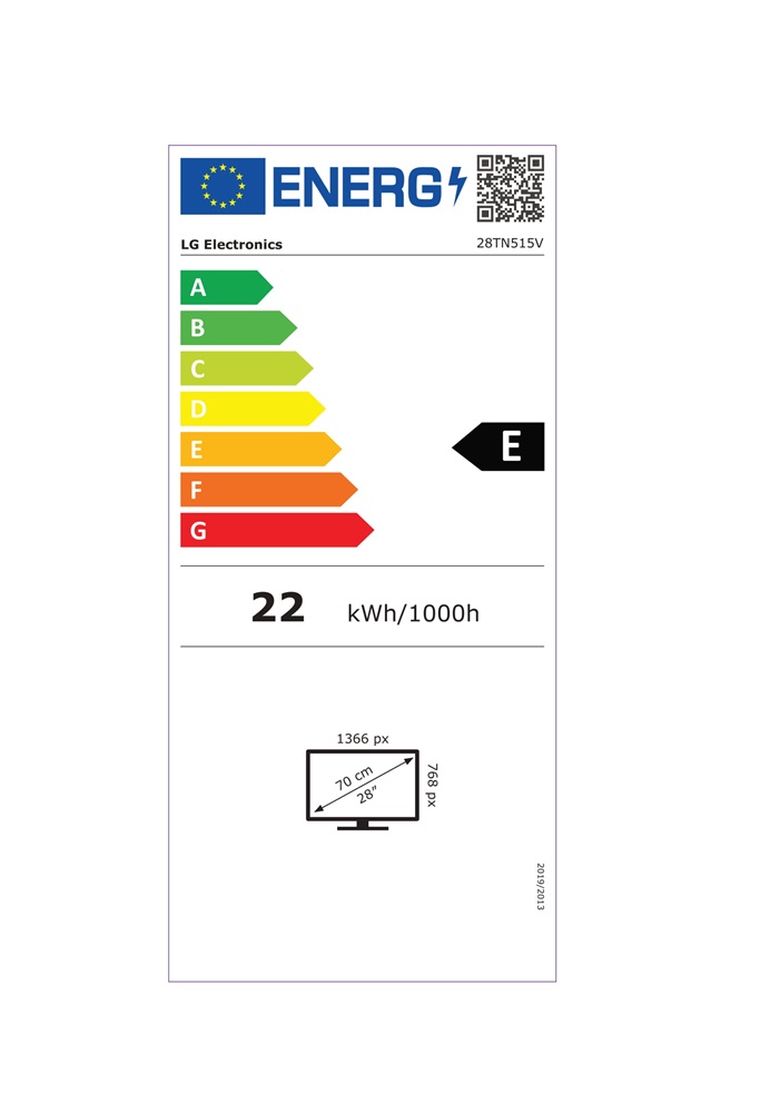 LG 27,5" 28TN515V-WZ HD ready LED HDMI fehér TV-monitor
