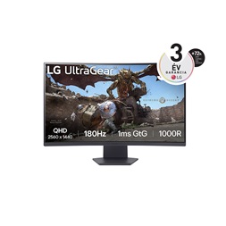 LG 32" 32GS60QC-B QHD VA 180Hz HDMI/DP ívelt gamer monitor (Újszerű)