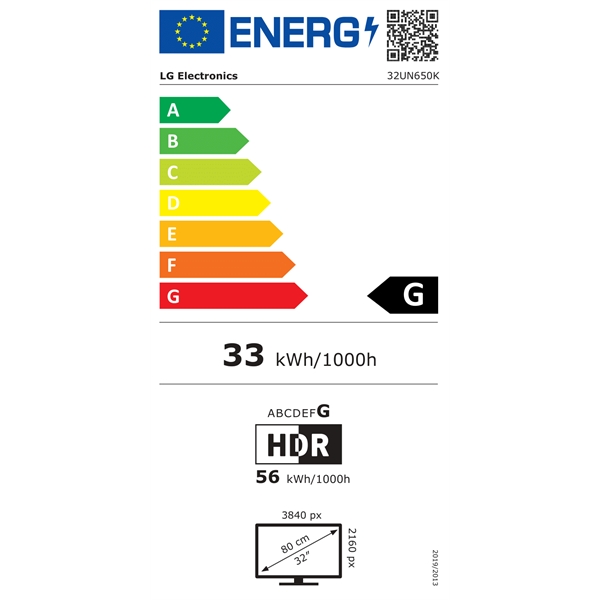 LG 32" 32UN650K-W.AEU UHD IPS HDMI/DP monitor