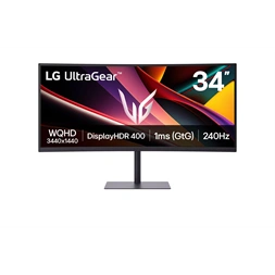 LG 34" 34G630A-B.AEUQ UltraGear WQHD VA 240Hz HDMI/DP/USB/USB-C ívelt gamer monitor
