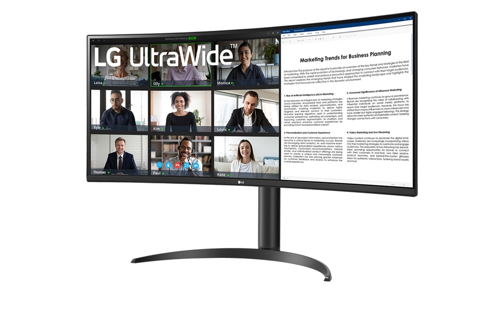 LG 34" 34WR55QK-B.AEU UWQHD VA 100Hz HDMI/DP/USB/USB-C ívelt monitor
