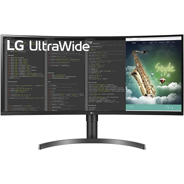 LG 35" 35WN75C-B QHD VA 100Hz HDR10 ívelt kijelzős monitor