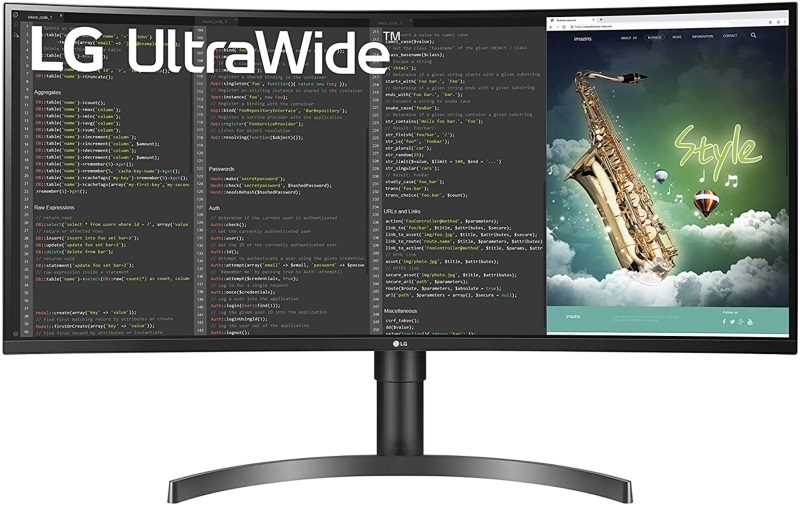 LG 35" 35WN75C-B QHD VA 100Hz HDR10 ívelt kijelzős monitor
