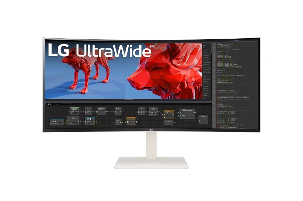 LG 37,5" 38WR85QC-W WQHD+ IPS 144Hz HDMI/DP/USB-C/USB/RJ45 ívelt monitor