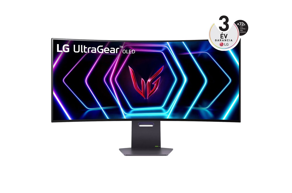 LG 39" 39GS95QE-B Ultragear UWQHD 240Hz HDMI/DP ívelt OLED gamer monitor