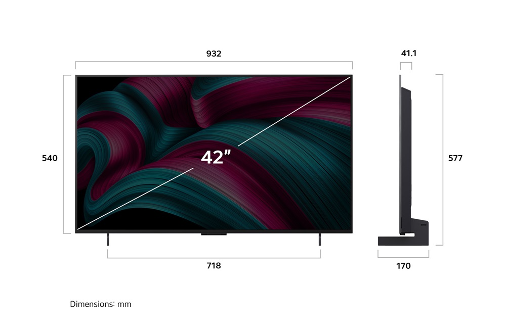LG 42" OLED42C51LA 4K UHD AI Smart Gamer OLED evo TV