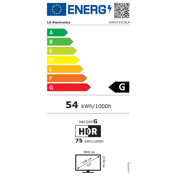 LG 43" 43AU731C0LA 4K UHD Smart TV (Újracsomagolt)