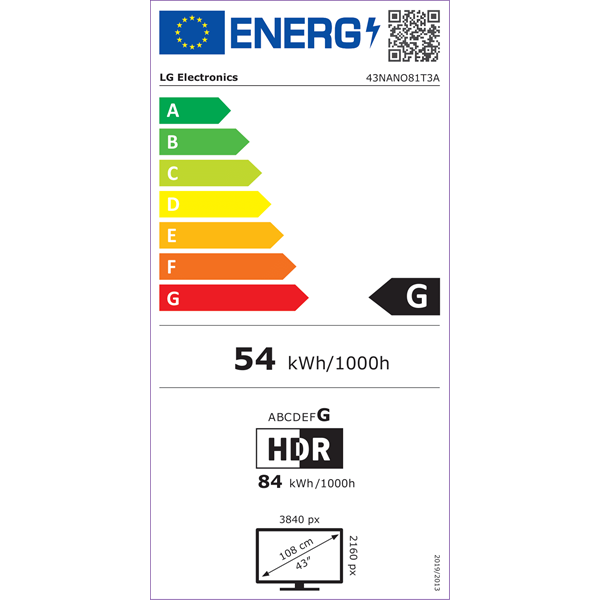 LG 43" 43NANO81T3A 4K UHD HDR Smart NanoCell TV (Újracsomagolt)
