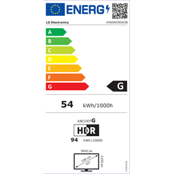 LG 43" 43NANO90A3B 4K UHD NanoCell AI Smart TV