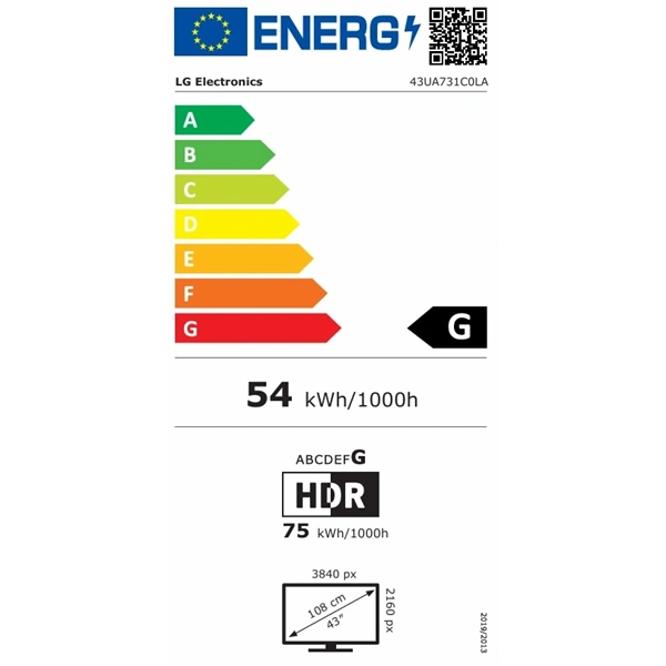 LG 43" 43UA731C0LA 4K UHD Smart TV