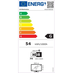 LG 43" 43UA74003LB 4K UHD AI Smart TV