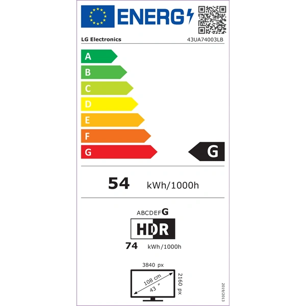LG 43" 43UA74003LB 4K UHD AI Smart TV (Újracsomagolt)