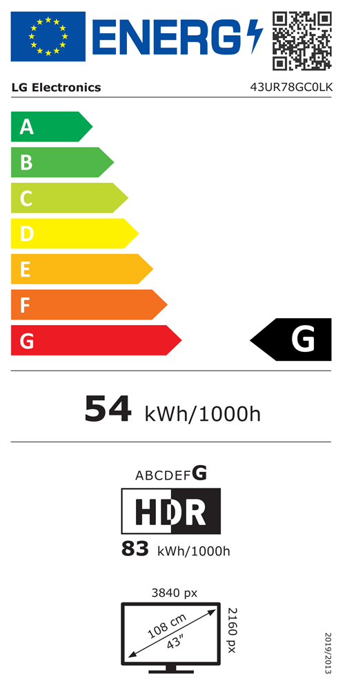 LG 43" 43UR78GC0LK 4K UHD Smart LED TV