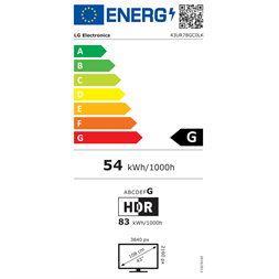 LG 43" 43UR78GC0LK 4K UHD Smart LED TV (Újracsomagolt)