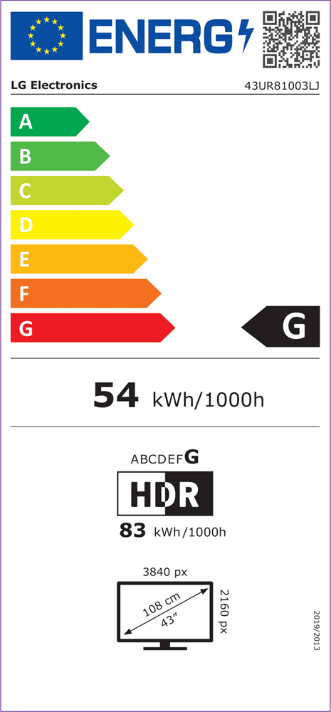 LG 43" 43UR81003LJ 4K UHD Smart LED TV