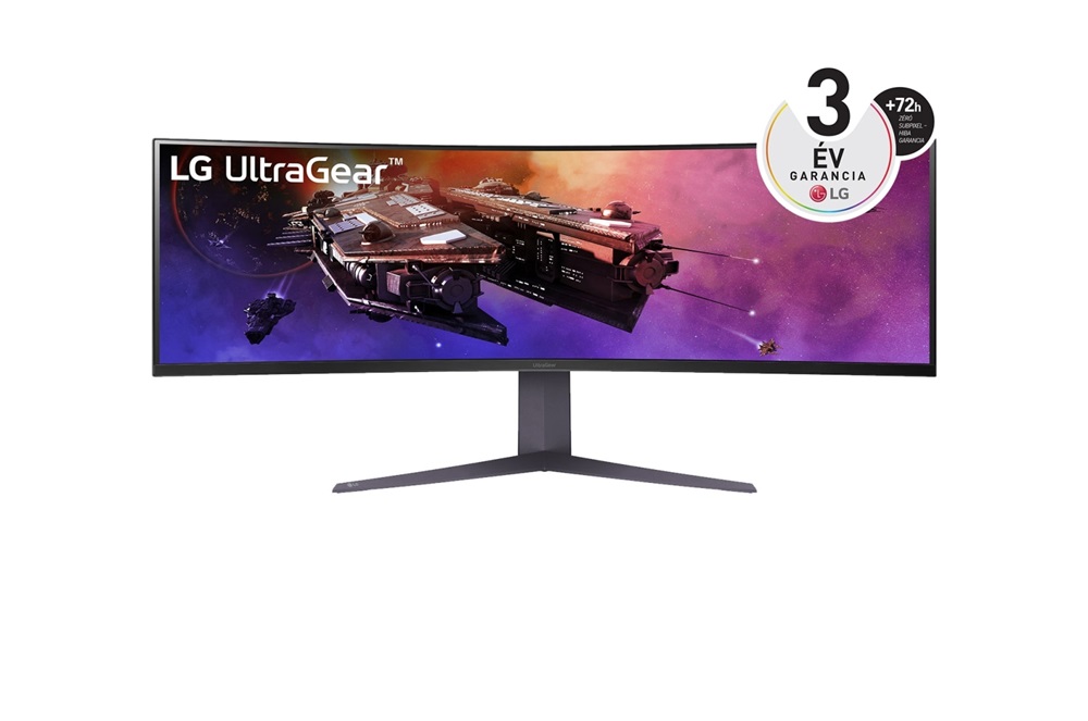 LG 45" 45GR75DC-B DQHD VA HDMI/DP/USB-C ívelt gamer monitor