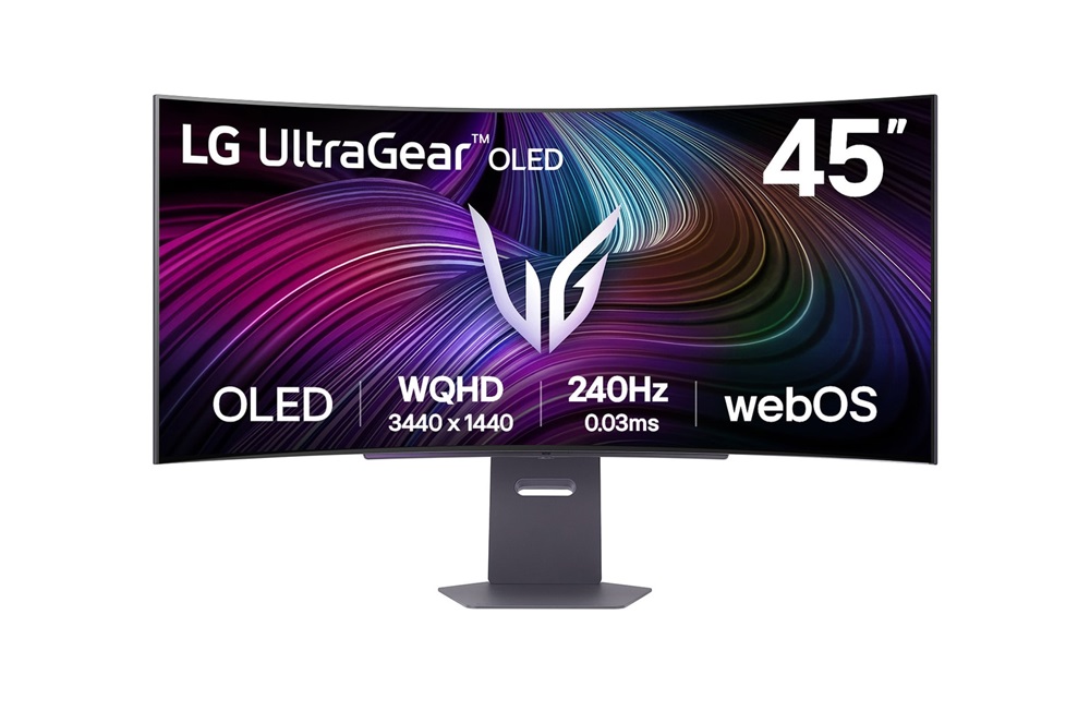 LG 45" 45GX90SA-B.AEU WQHD OLED 240Hz HDMI/DP/USB/RJ45/USB-C ívelt smart gamer monitor