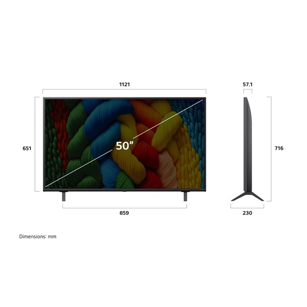 LG 50" 50NANO80A3B 4K UHD AI Smart NanoCell TV (Újracsomagolt)