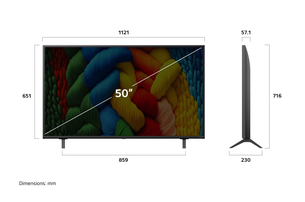 LG 50" 50NANO80A3B 4K UHD AI Smart NanoCell TV