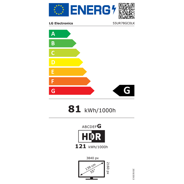 LG 55" 55UR78GC0LK 4K UHD Smart LED TV