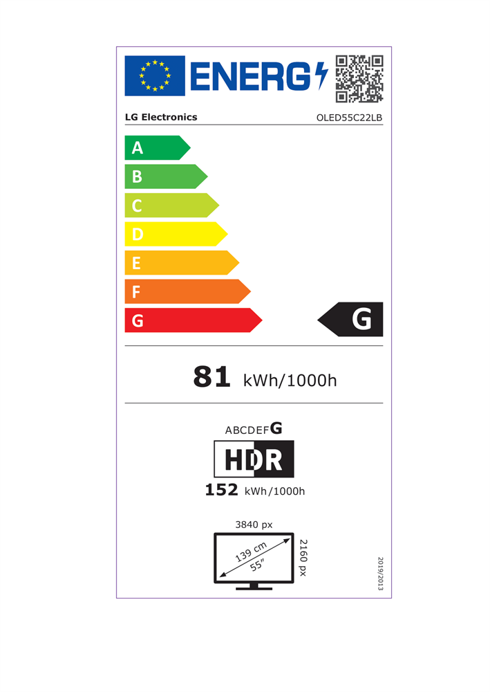 LG 55" OLED55C22LB 4K UHD Smart OLED TV